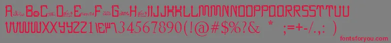 EidAlFitr2 Font – Red Fonts on Gray Background