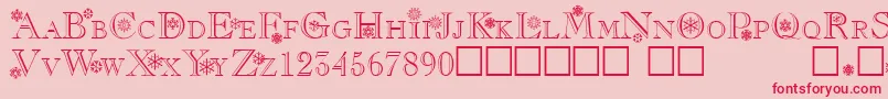 Christmas Font – Red Fonts on Pink Background