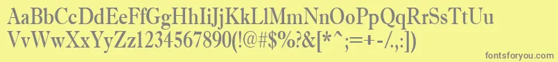 AAntiquetradynr Font – Gray Fonts on Yellow Background