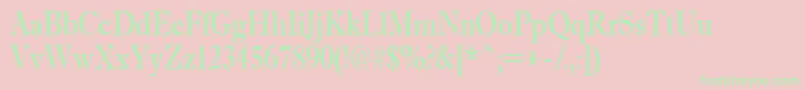 AAntiquetradynr Font – Green Fonts on Pink Background