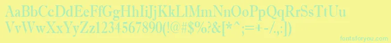 Weitere Informationen zur AAntiquetradynr-Schriftart AAntiquetradynr-Schriftart – Grüne Schriften auf gelbem Hintergrund