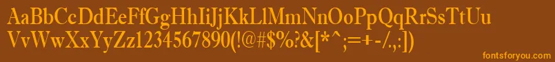 AAntiquetradynr Font – Orange Fonts on Brown Background