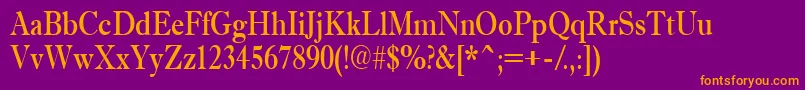 AAntiquetradynr Font – Orange Fonts on Purple Background