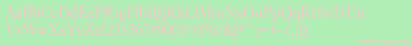 AAntiquetradynr Font – Pink Fonts on Green Background