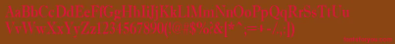 AAntiquetradynr Font – Red Fonts on Brown Background