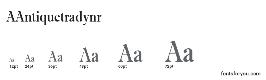 Размеры шрифта AAntiquetradynr