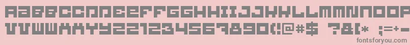 Blockbit Font – Gray Fonts on Pink Background