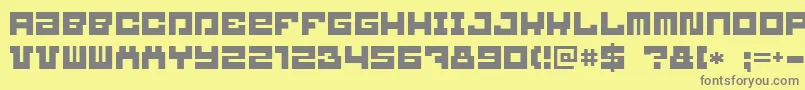 fuente Blockbit – Fuentes Grises Sobre Fondo Amarillo