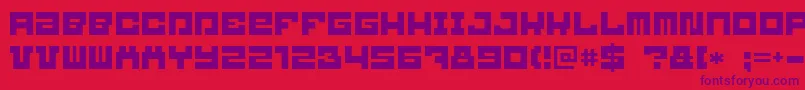 Шрифт Blockbit – фиолетовые шрифты на красном фоне