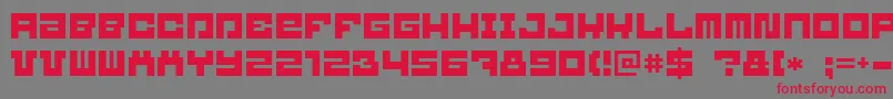 Blockbit Font – Red Fonts on Gray Background