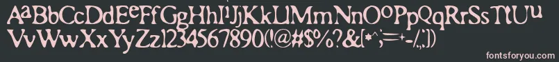 Romaa Font – Pink Fonts on Black Background