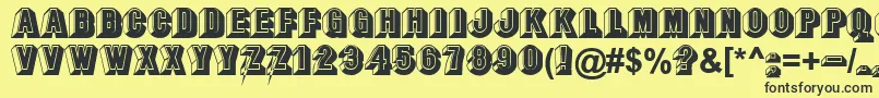 OccasionBold Font – Black Fonts on Yellow Background