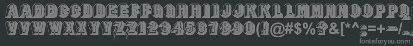 OccasionBold-fontti – harmaat kirjasimet mustalla taustalla