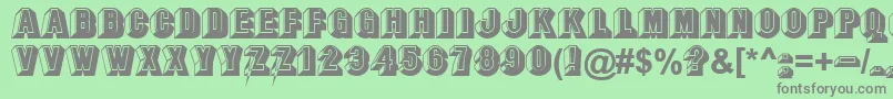 OccasionBold Font – Gray Fonts on Green Background