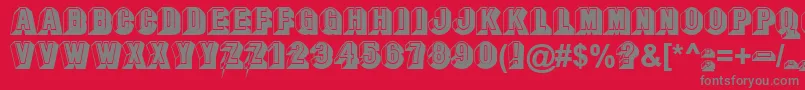 OccasionBold Font – Gray Fonts on Red Background