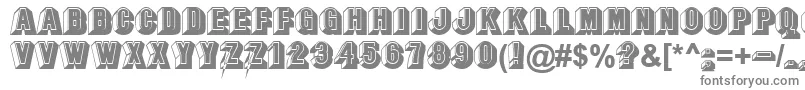 フォントOccasionBold – 白い背景に灰色の文字