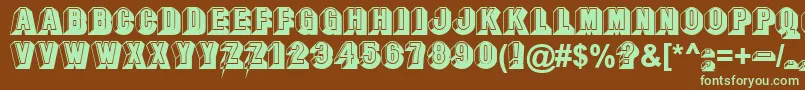 OccasionBold Font – Green Fonts on Brown Background