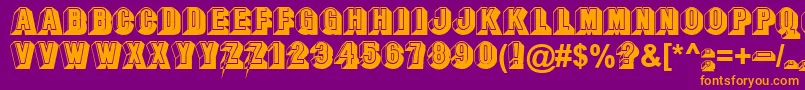 OccasionBold Font – Orange Fonts on Purple Background