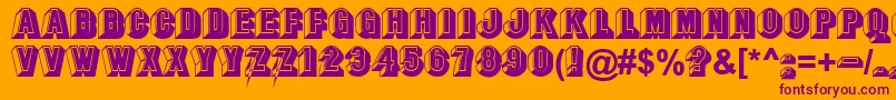 OccasionBold Font – Purple Fonts on Orange Background