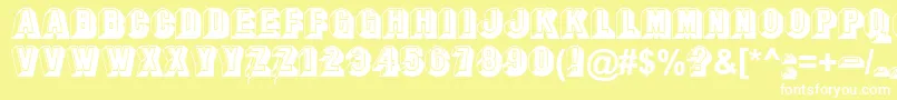 OccasionBold Font – White Fonts on Yellow Background