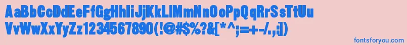 Sansthirteenblack Font – Blue Fonts on Pink Background