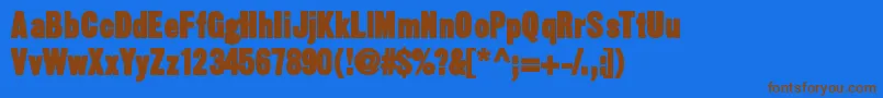 Шрифт Sansthirteenblack – коричневые шрифты на синем фоне