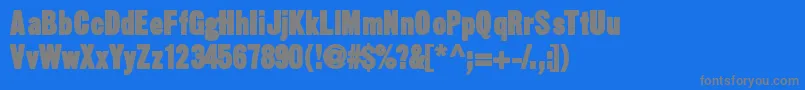 Sansthirteenblack-fontti – harmaat kirjasimet sinisellä taustalla