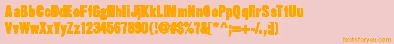 Sansthirteenblack Font – Orange Fonts on Pink Background