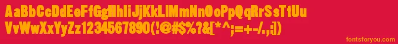 Sansthirteenblack Font – Orange Fonts on Red Background