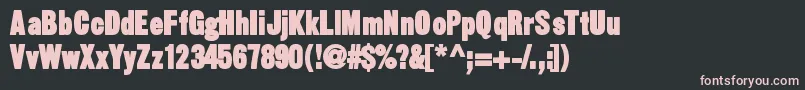 Sansthirteenblack Font – Pink Fonts on Black Background
