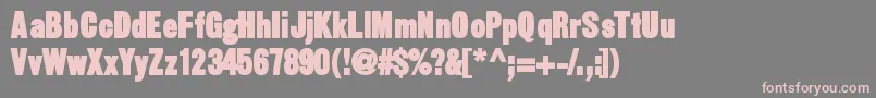 Sansthirteenblack Font – Pink Fonts on Gray Background