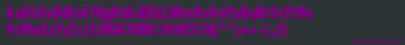 Шрифт Sansthirteenblack – фиолетовые шрифты на чёрном фоне