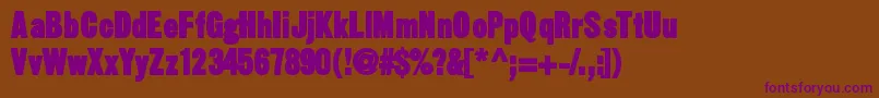 Sansthirteenblack Font – Purple Fonts on Brown Background