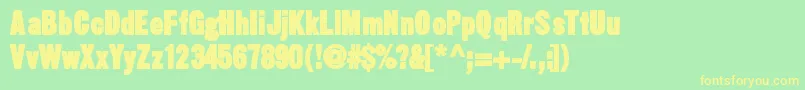 Sansthirteenblack Font – Yellow Fonts on Green Background