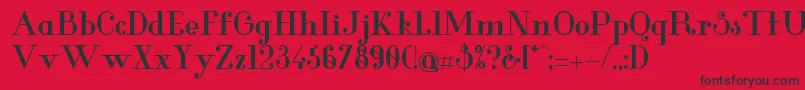 GlamorBold Font – Black Fonts on Red Background