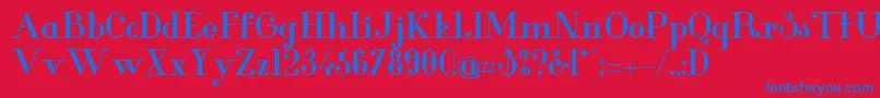 GlamorBold Font – Blue Fonts on Red Background