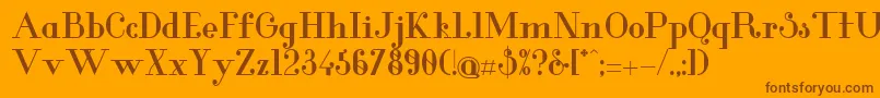 GlamorBold Font – Brown Fonts on Orange Background