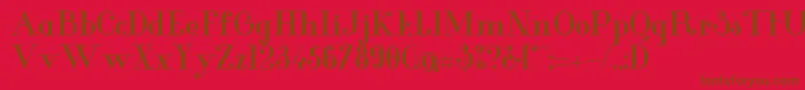 GlamorBold Font – Brown Fonts on Red Background
