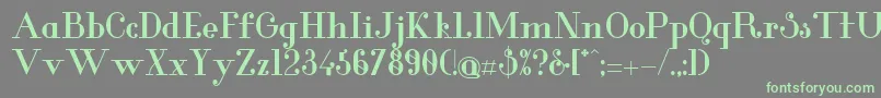 Weitere Informationen zur GlamorBold-Schriftart GlamorBold-Schriftart – Grüne Schriften auf grauem Hintergrund