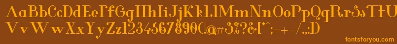 GlamorBold Font – Orange Fonts on Brown Background