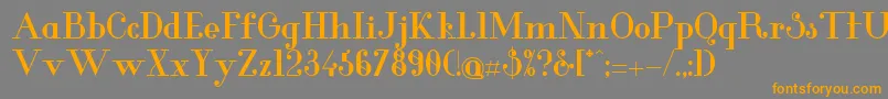GlamorBold Font – Orange Fonts on Gray Background