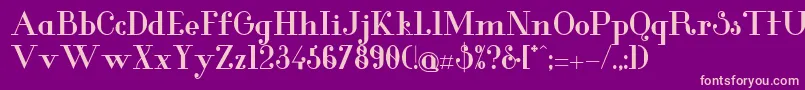 GlamorBold Font – Pink Fonts on Purple Background