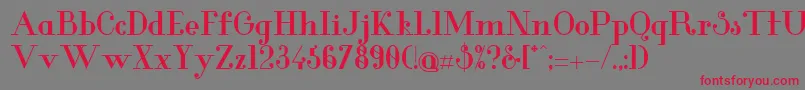 GlamorBold Font – Red Fonts on Gray Background