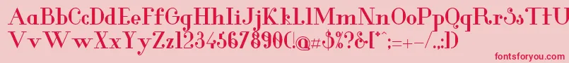 GlamorBold Font – Red Fonts on Pink Background