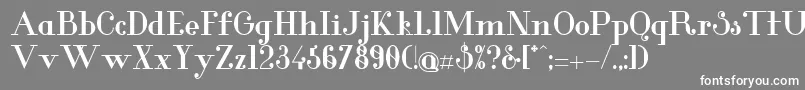 フォントGlamorBold – 灰色の背景に白い文字