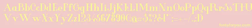 GlamorBold Font – Yellow Fonts on Pink Background