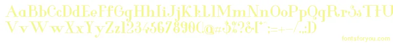 GlamorBold Font – Yellow Fonts on White Background