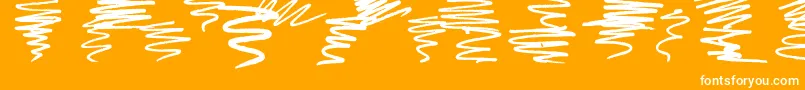 Markerscribbles Font – White Fonts on Orange Background
