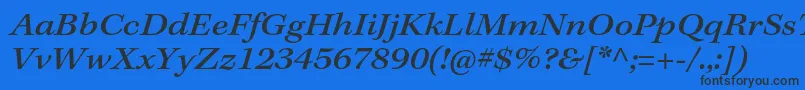 KeplerstdMediumextit Font – Black Fonts on Blue Background