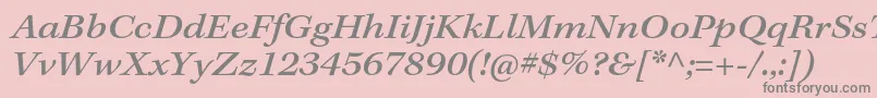 KeplerstdMediumextit Font – Gray Fonts on Pink Background